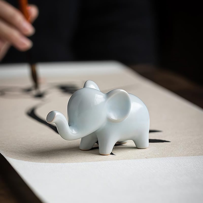 Decoración de escritorio de elefante de cerámica Ceramic Elephant Desk Decoration