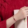 Pulsera y Tobillera Ajustable con Símbolo de Infinito en Cinabrio y Oro de 14K 14K Gold Cinnabar Infinity Symbol Adjustable Bracelet Anklet