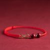 Pulsera y Tobillera Ajustable con Símbolo de Infinito en Cinabrio y Oro de 14K 14K Gold Cinnabar Infinity Symbol Adjustable Bracelet Anklet