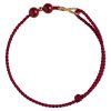 Pulsera y Tobillera Ajustable con Símbolo de Infinito en Cinabrio y Oro de 14K 14K Gold Cinnabar Infinity Symbol Adjustable Bracelet Anklet