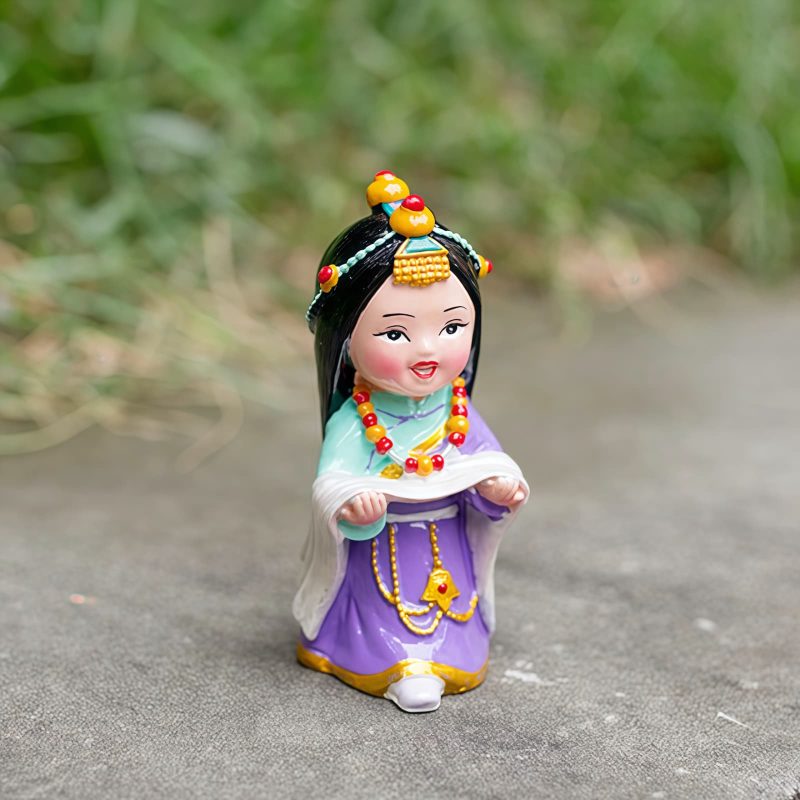 Decoração Artesanal de Figuras Tibetanas Pintadas à Mão Hand Painted Tibetan Figure Decoration