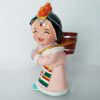 Decoração Artesanal de Figuras Tibetanas Pintadas à Mão Hand Painted Tibetan Figure Decoration