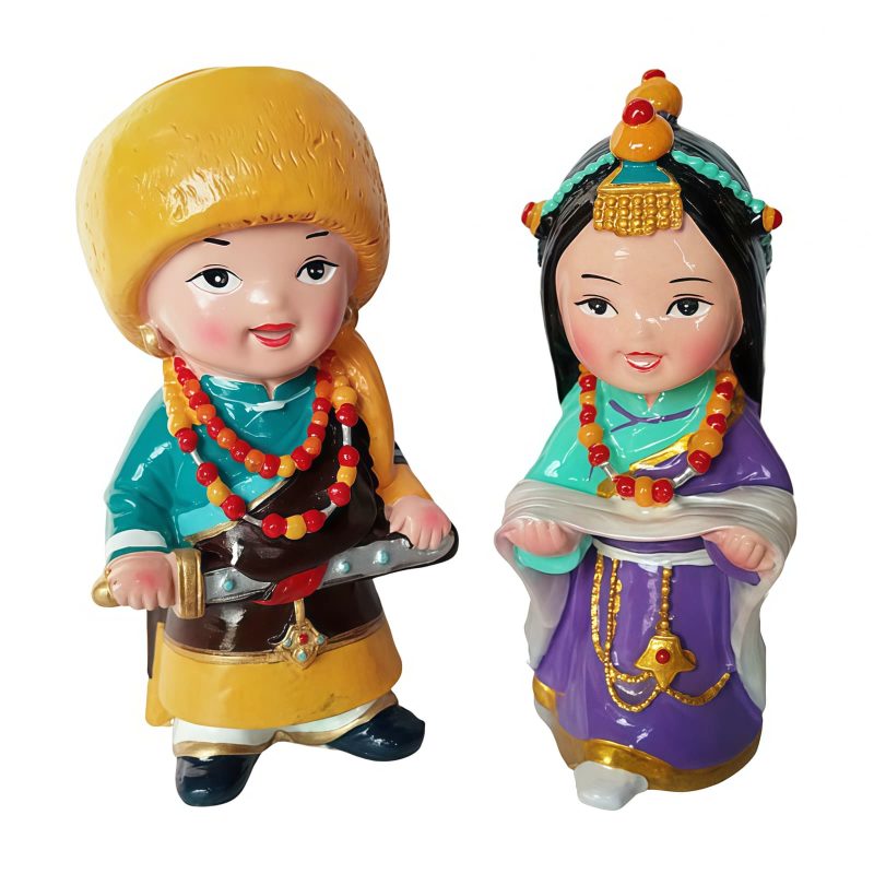Decoração Artesanal de Figuras Tibetanas Pintadas à Mão Hand Painted Tibetan Figure Decoration