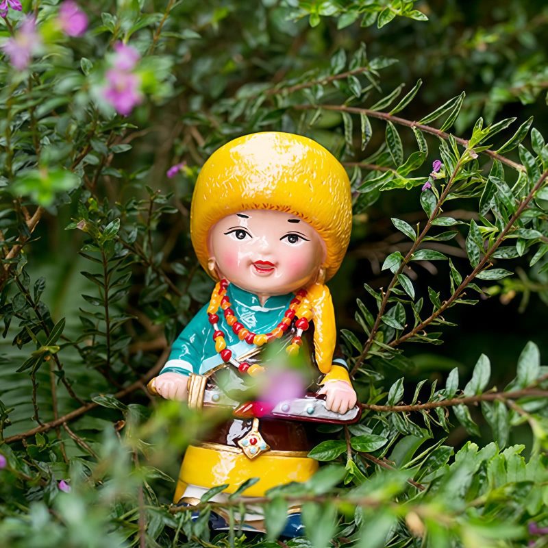 Decoração Artesanal de Figuras Tibetanas Pintadas à Mão Hand Painted Tibetan Figure Decoration
