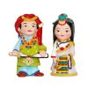Decoração Artesanal de Figuras Tibetanas Pintadas à Mão Hand Painted Tibetan Figure Decoration
