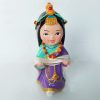 Decoração Artesanal de Figuras Tibetanas Pintadas à Mão Hand Painted Tibetan Figure Decoration