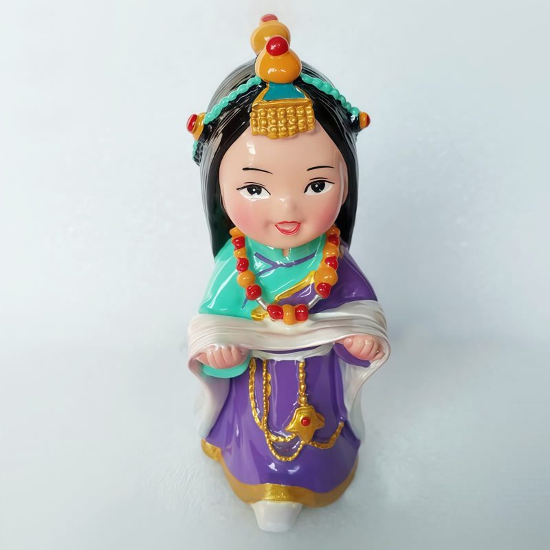 Decoração Artesanal de Figuras Tibetanas Pintadas à Mão Hand Painted Tibetan Figure Decoration