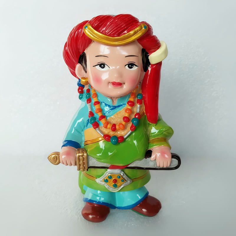 Decoração Artesanal de Figuras Tibetanas Pintadas à Mão Hand Painted Tibetan Figure Decoration