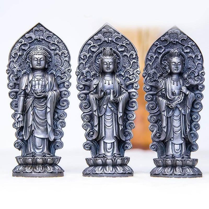 Dekorasi Patung Avalokitesvara dari Bubuk Besi Iron Powder Avalokitesvara Statue Decoration