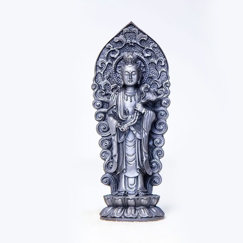 Dekorasi Patung Avalokitesvara dari Bubuk Besi Iron Powder Avalokitesvara Statue Decoration