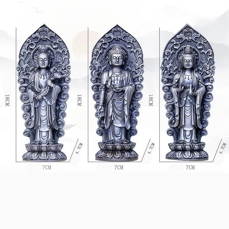Dekorasi Patung Avalokitesvara dari Bubuk Besi Iron Powder Avalokitesvara Statue Decoration