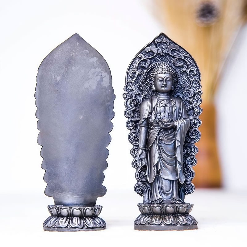 Dekorasi Patung Avalokitesvara dari Bubuk Besi Iron Powder Avalokitesvara Statue Decoration