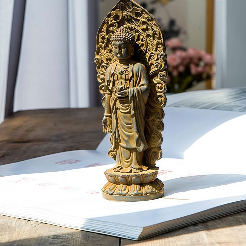 Dekorasi Patung Avalokitesvara dari Bubuk Besi Iron Powder Avalokitesvara Statue Decoration