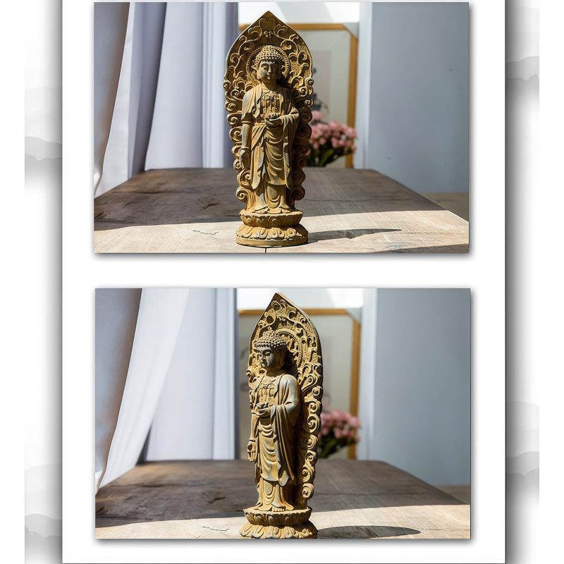 Dekorasi Patung Avalokitesvara dari Bubuk Besi Iron Powder Avalokitesvara Statue Decoration