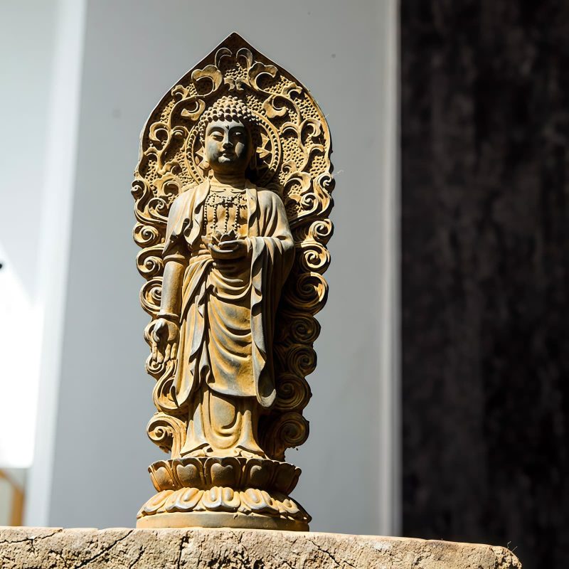 Dekorasi Patung Avalokitesvara dari Bubuk Besi Iron Powder Avalokitesvara Statue Decoration