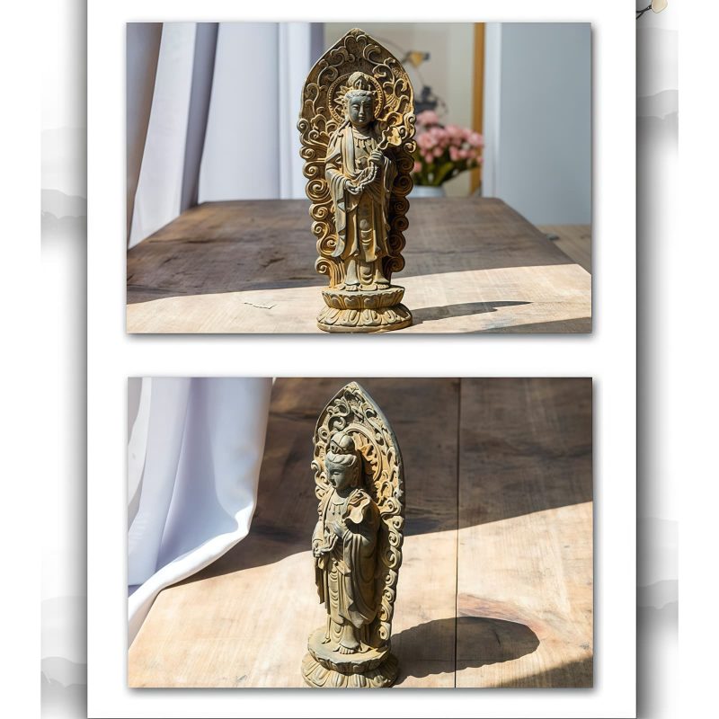 Dekorasi Patung Avalokitesvara dari Bubuk Besi Iron Powder Avalokitesvara Statue Decoration