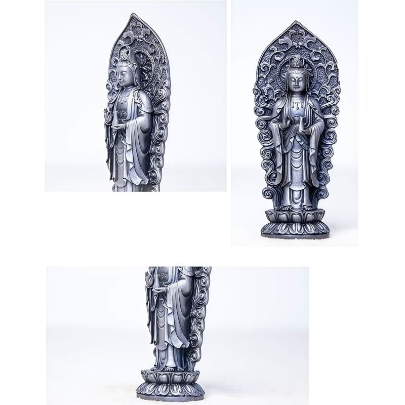 Dekorasi Patung Avalokitesvara dari Bubuk Besi Iron Powder Avalokitesvara Statue Decoration