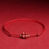 Pulsera de Trébol de Cuatro Hojas de Cinabrio Natural Natural Cinnabar Four Leaf Clover Bracelet