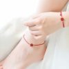 Pulsera de Trébol de Cuatro Hojas de Cinabrio Natural Natural Cinnabar Four Leaf Clover Bracelet