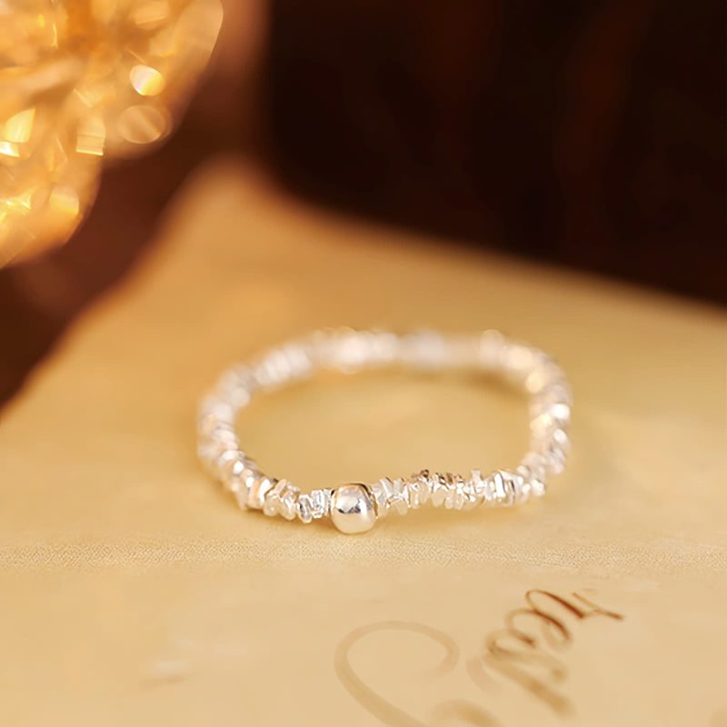 Anillo Elástico Ajustable de Jade Hetian Natural Natural Hetian Jade Adjustable Elastic Ring