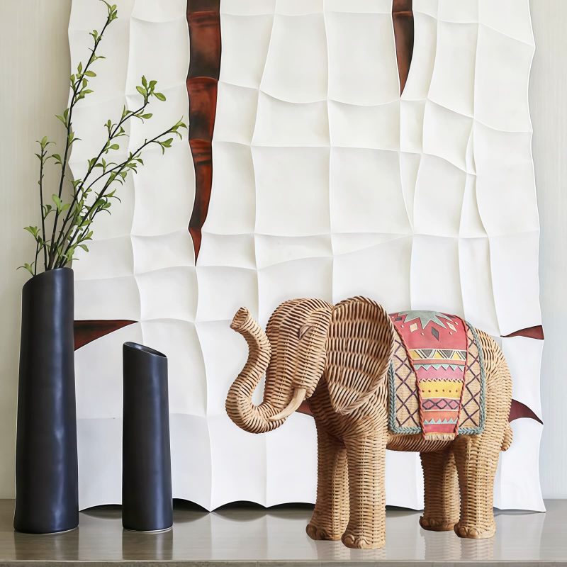 Decoración para el Hogar: Elefante de Resina, Sabiduría y Prosperidad Resin Elephant Wisdom Home Decoration