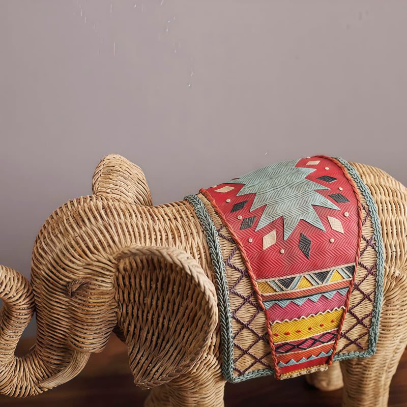 Decoración para el Hogar: Elefante de Resina, Sabiduría y Prosperidad Resin Elephant Wisdom Home Decoration