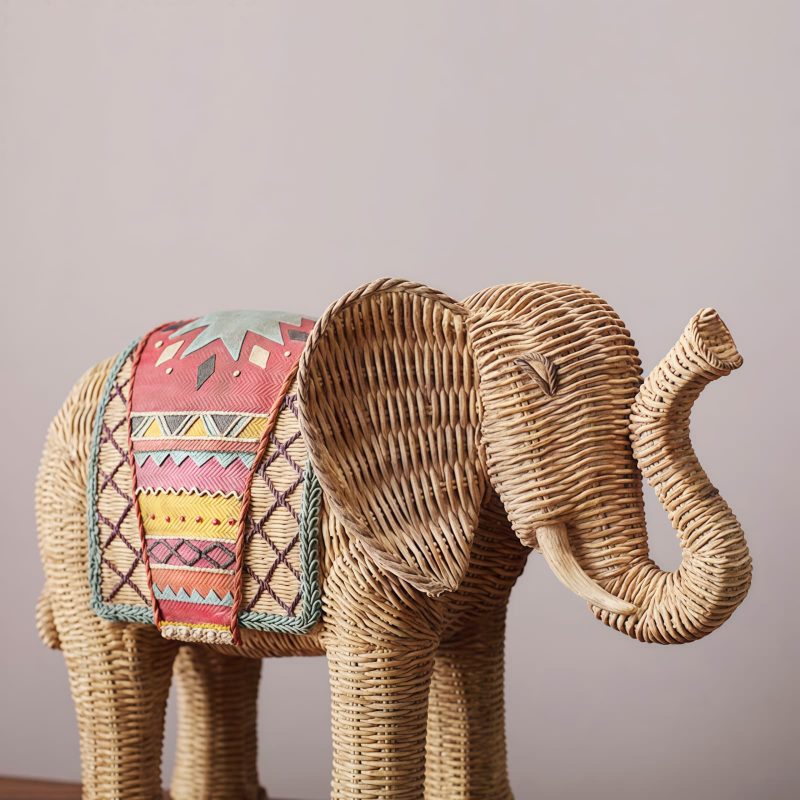 Decoración para el Hogar: Elefante de Resina, Sabiduría y Prosperidad Resin Elephant Wisdom Home Decoration