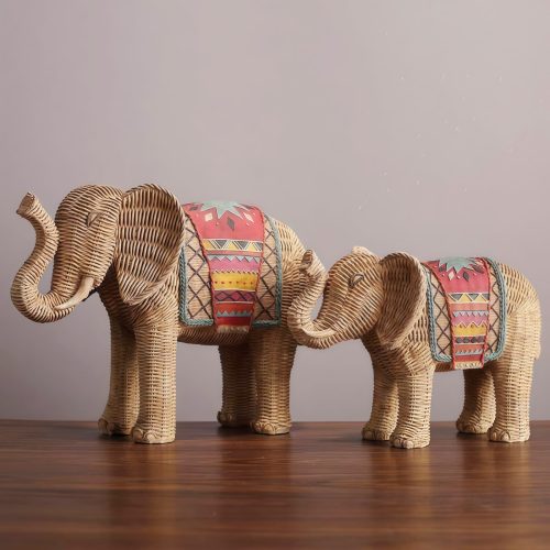 Decoración para el Hogar: Elefante de Resina, Sabiduría y Prosperidad Decoración para el Hogar: Elefante de Resina, Sabiduría y Prosperidad