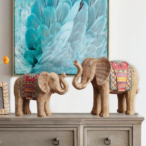 Decoración para el Hogar: Elefante de Resina, Sabiduría y Prosperidad Decoración para el Hogar: Elefante de Resina, Sabiduría y Prosperidad