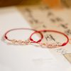 Tobillera de Cuarzo Fresa, Amuleto de Buena Suerte con Tradición Cultural Strawberry Quartz Cultural Luck Anklet