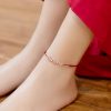 Tobillera de Cuarzo Fresa, Amuleto de Buena Suerte con Tradición Cultural Strawberry Quartz Cultural Luck Anklet