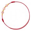 Tobillera de Cuarzo Fresa, Amuleto de Buena Suerte con Tradición Cultural Strawberry Quartz Cultural Luck Anklet
