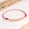 Tobillera de Cuarzo Fresa, Amuleto de Buena Suerte con Tradición Cultural Strawberry Quartz Cultural Luck Anklet