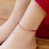 Tobillera de Cuarzo Fresa, Amuleto de Buena Suerte con Tradición Cultural Strawberry Quartz Cultural Luck Anklet