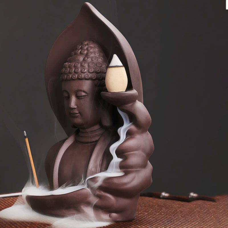 Quemador de Incienso de Loto Tibetano Avalokitesvara Tibetan Avalokitesvara Lotus Incense Burner