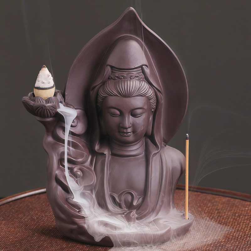 Quemador de Incienso de Loto Tibetano Avalokitesvara Tibetan Avalokitesvara Lotus Incense Burner