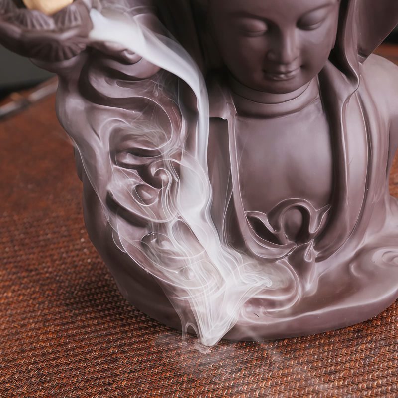 Quemador de Incienso de Loto Tibetano Avalokitesvara Tibetan Avalokitesvara Lotus Incense Burner