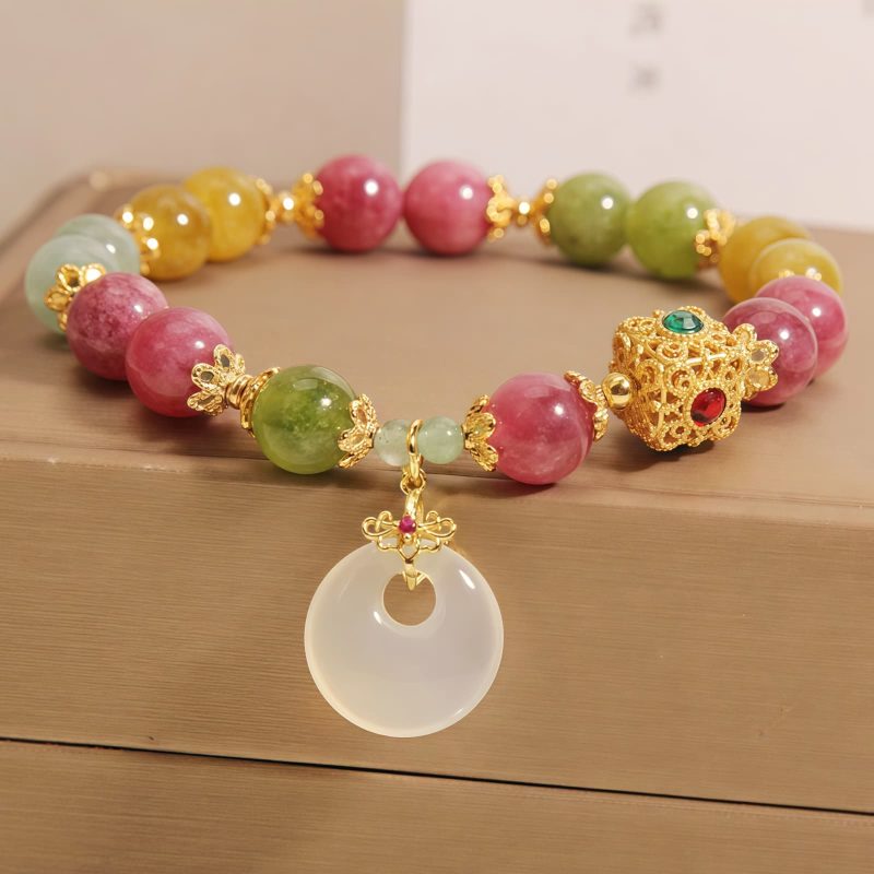 Pulsera de Protección con Turmalina y Sabiduría Ancestral Tourmaline Wisdom Protection Bracelet