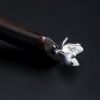 Horquilla con Magnoliana de Ébano y Plata 925 925 Silver Ebony Magnolia Blessing Hairpin