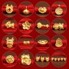 999 Emas Padat Rantai Perut Tibet dengan Benang Merah 999 Solid Gold Tibetan Belly Chain with Red String