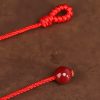 999 Emas Padat Rantai Perut Tibet dengan Benang Merah 999 Solid Gold Tibetan Belly Chain with Red String