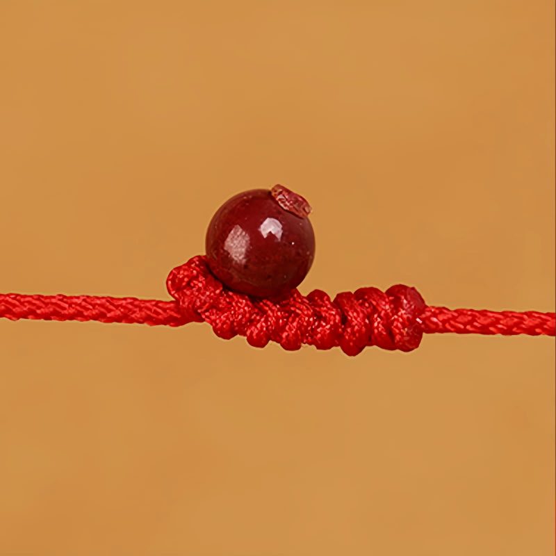 999 Emas Padat Rantai Perut Tibet dengan Benang Merah 999 Solid Gold Tibetan Belly Chain with Red String