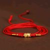 999 Emas Padat Rantai Perut Tibet dengan Benang Merah 999 Solid Gold Tibetan Belly Chain with Red String