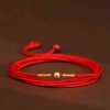 999 Emas Padat Rantai Perut Tibet dengan Benang Merah 999 Solid Gold Tibetan Belly Chain with Red String