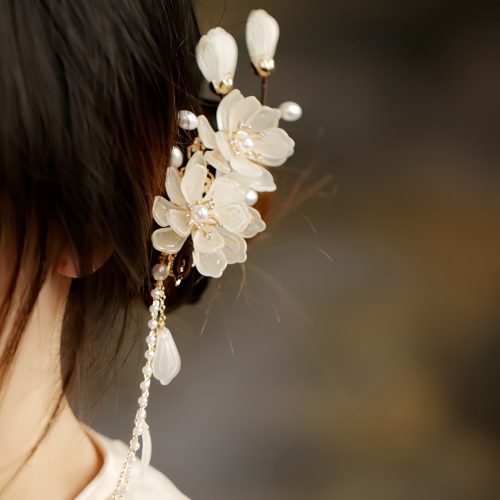 Pasador de Pelo con Borla de Magnolia de Aleación Pasador de Pelo con Borla de Magnolia de Aleación