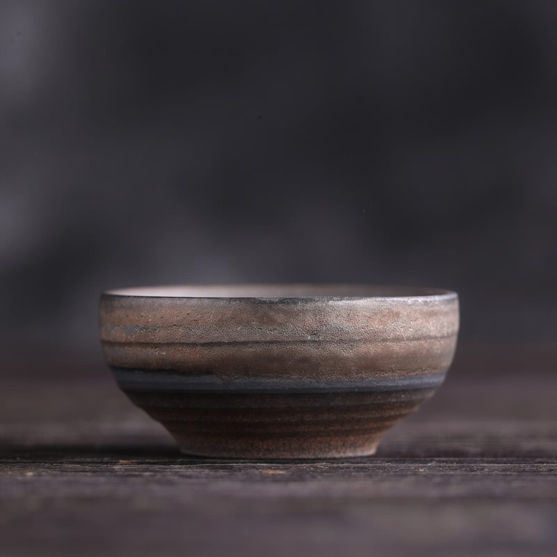 فنجان شاي كونغ فو سيراميك مخطط Ceramic Striped Kung Fu Teacup