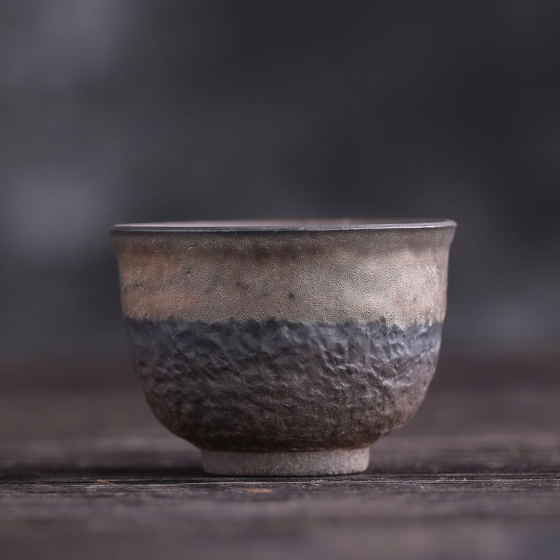 فنجان شاي كونغ فو سيراميك مخطط Ceramic Striped Kung Fu Teacup