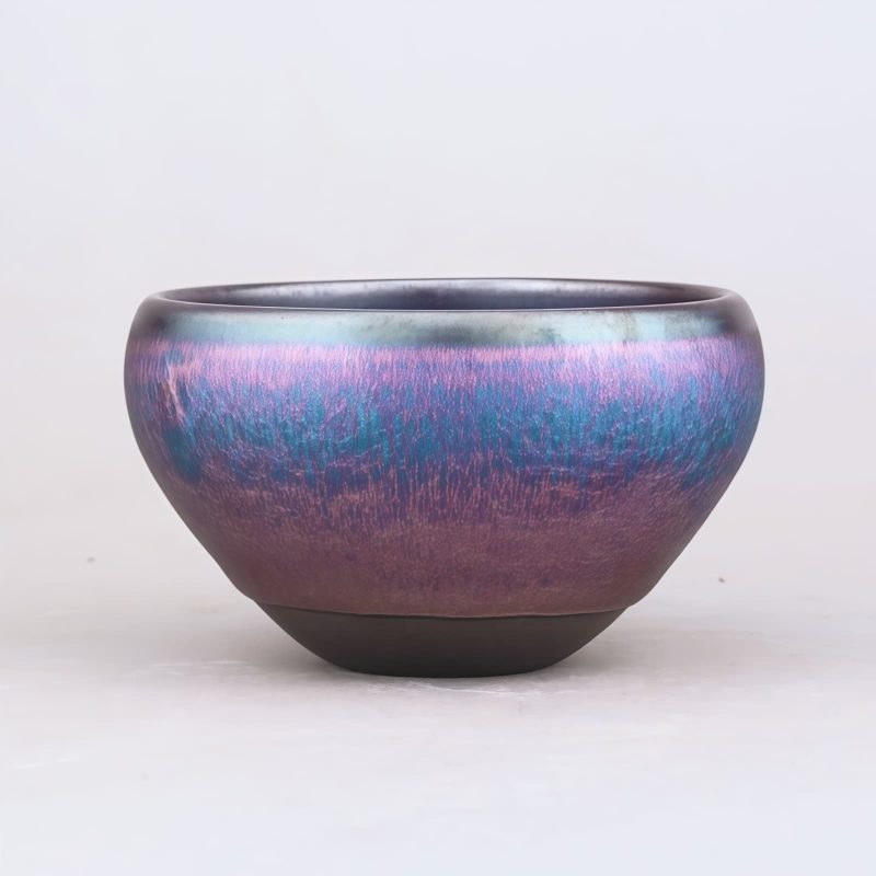 Taza de Cerámica Aurora Arcoíris Jianzhan China Chinese Jianzhan Aurora Rainbow Ceramic Teacup