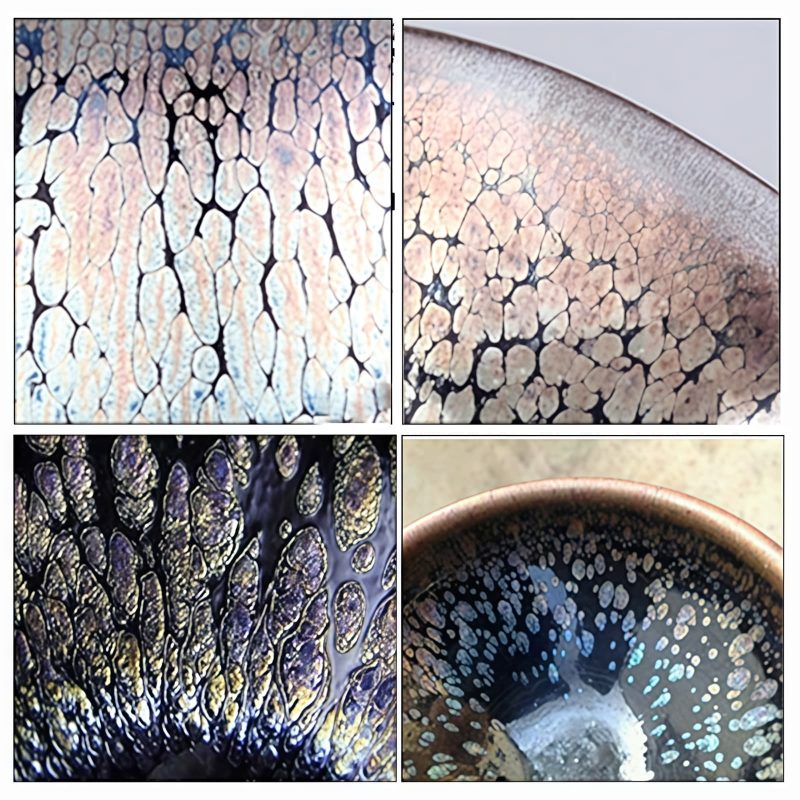 Taza de Cerámica Aurora Arcoíris Jianzhan China Chinese Jianzhan Aurora Rainbow Ceramic Teacup