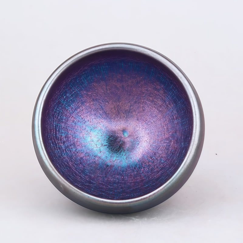 Taza de Cerámica Aurora Arcoíris Jianzhan China Chinese Jianzhan Aurora Rainbow Ceramic Teacup